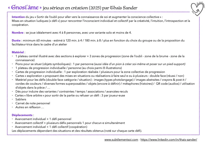 Canevas Jeu "Gnosi'âme"